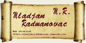 Mlađan Radmanovac vizit kartica